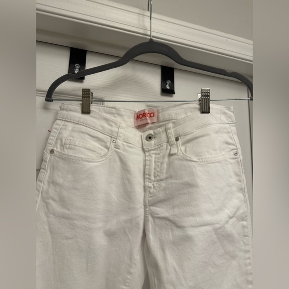 Fiorucci Women’s White Flare Leg Jeans Size 27 X 36 Cupid NWT - Picture 2 of 7